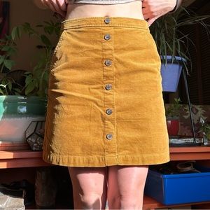 Brown Corduroy J Crew Skirt
